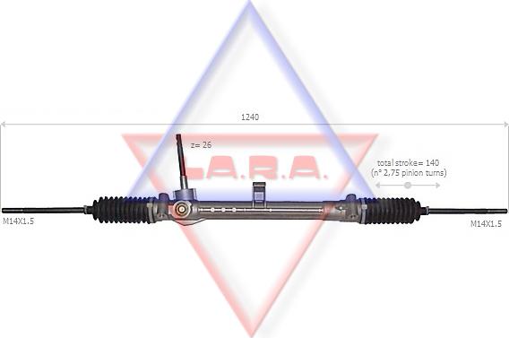 LA.R.A. 190054 - Рульовий механізм, рейка avtolavka.club