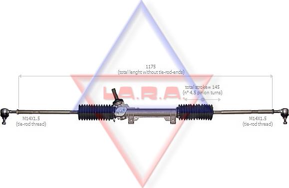 LA.R.A. 160011 - Рульовий механізм, рейка avtolavka.club