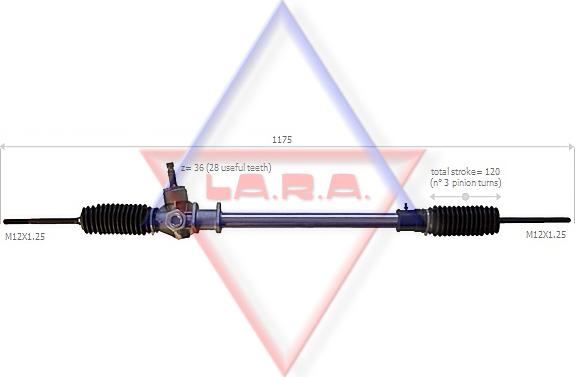 LA.R.A. 290015 - Рульовий механізм, рейка avtolavka.club