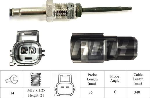 LEMARK LXT091 - Датчик, температура вихлопних газів avtolavka.club