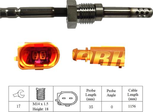 LEMARK LXT059 - Датчик, температура вихлопних газів avtolavka.club