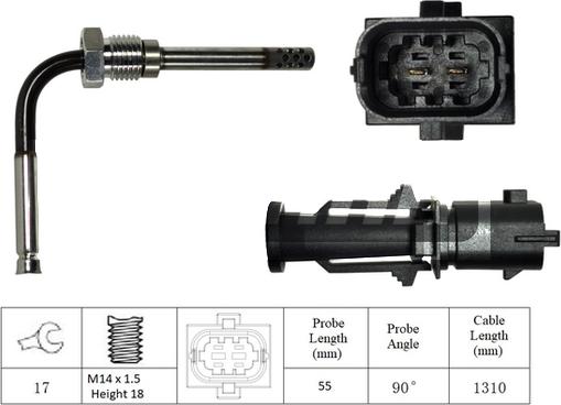 LEMARK LXT051 - Датчик, температура вихлопних газів avtolavka.club