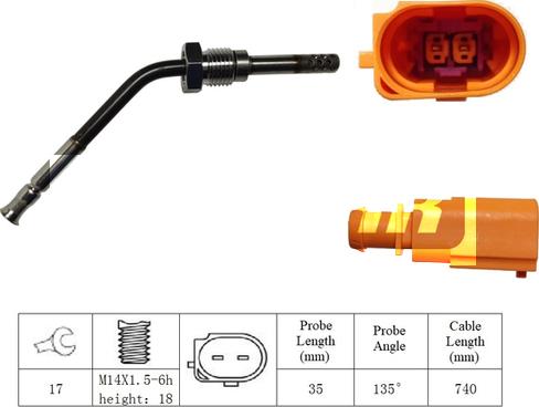 LEMARK LXT001 - Датчик, температура вихлопних газів avtolavka.club