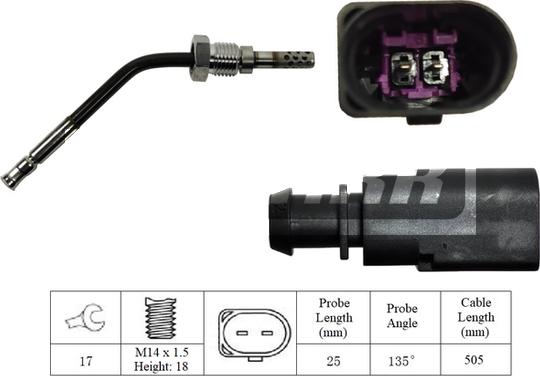 LEMARK LXT002 - Датчик, температура вихлопних газів avtolavka.club