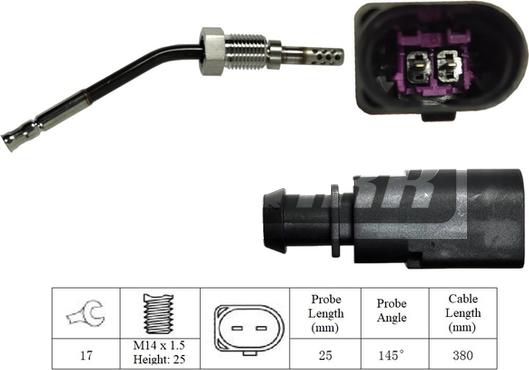 LEMARK LXT016 - Датчик, температура вихлопних газів avtolavka.club