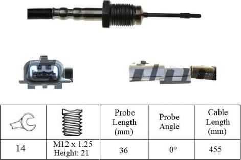 LEMARK LXT355 - Датчик, температура вихлопних газів avtolavka.club