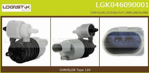 LGK LGK046090001 - Водяний насос, система очищення вікон avtolavka.club