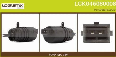 LGK LGK046080008 - Водяний насос, система очищення вікон avtolavka.club