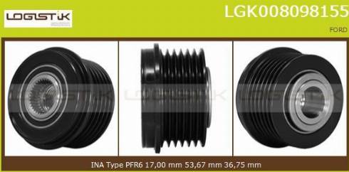 LGK LGK008098155 - Ремінний шків, генератор avtolavka.club