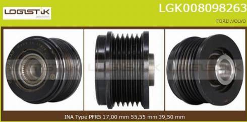 LGK LGK008098263 - Ремінний шків, генератор avtolavka.club