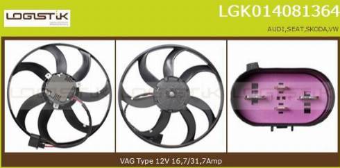 LGK LGK014081364 - Вентилятор, охолодження двигуна avtolavka.club