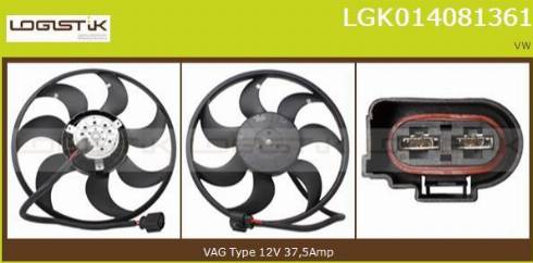 LGK LGK014081361 - Вентилятор, охолодження двигуна avtolavka.club