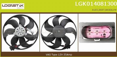LGK LGK014081300 - Вентилятор, охолодження двигуна avtolavka.club