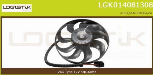 LGK LGK014081308 - Вентилятор, охолодження двигуна avtolavka.club