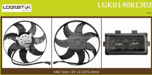 LGK LGK014081302 - Вентилятор, охолодження двигуна avtolavka.club