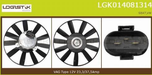 LGK LGK014081314 - Вентилятор, охолодження двигуна avtolavka.club