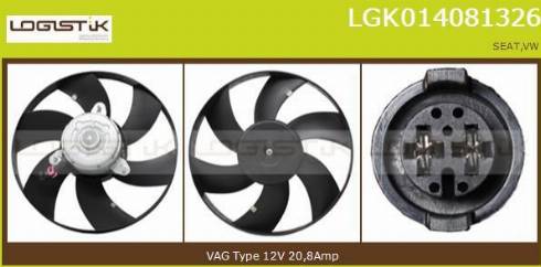 LGK LGK014081326 - Вентилятор, охолодження двигуна avtolavka.club