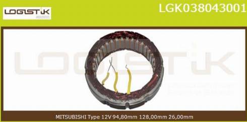 LGK LGK038043001 - Статор, генератор avtolavka.club