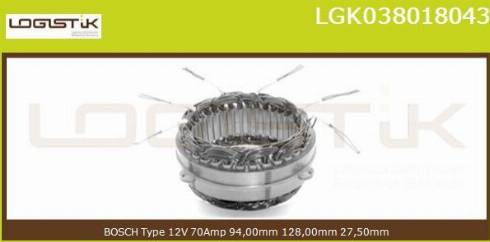 LGK LGK038018043 - Статор, генератор avtolavka.club