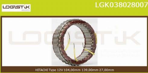LGK LGK038028007 - Статор, генератор avtolavka.club