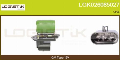 LGK LGK026085027 - Додатковий резистор, електромотор - вентилятор радіатора avtolavka.club