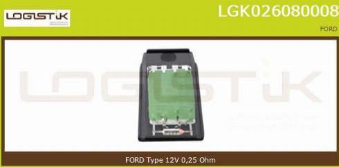 LGK LGK026080008 - Опір, реле, вентилятор салону avtolavka.club