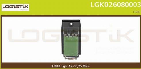 LGK LGK026080003 - Опір, реле, вентилятор салону avtolavka.club