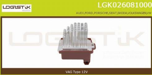 LGK LGK026081000 - Опір, реле, вентилятор салону avtolavka.club