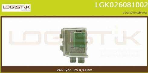 LGK LGK026081002 - Опір, реле, вентилятор салону avtolavka.club