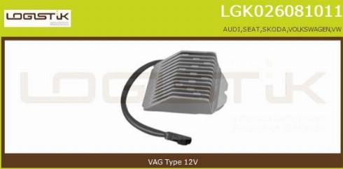 LGK LGK026081011 - Опір, реле, вентилятор салону avtolavka.club