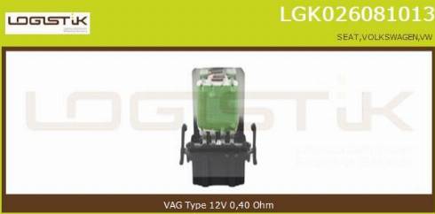 LGK LGK026081013 - Опір, реле, вентилятор салону avtolavka.club