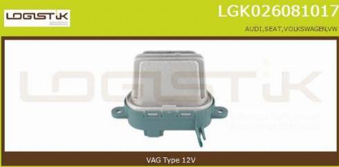 LGK LGK026081017 - Опір, реле, вентилятор салону avtolavka.club