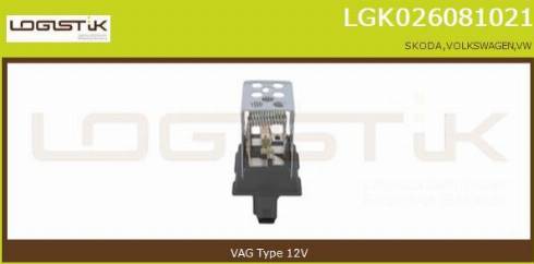 LGK LGK026081021 - Опір, реле, вентилятор салону avtolavka.club