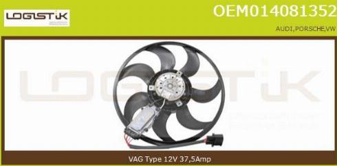 LGK OEM014081352 - Вентилятор, охолодження двигуна avtolavka.club