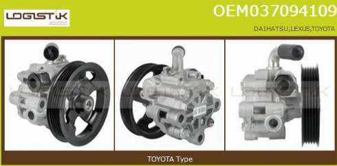 LGK OEM037094109 - Гідравлічний насос, рульове управління, ГУР avtolavka.club