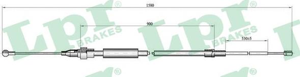 LPR C0967B - Трос, гальмівна система avtolavka.club
