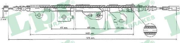 LPR C0480B - Трос, гальмівна система avtolavka.club