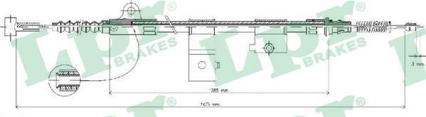 LPR C0513B - Трос, гальмівна система avtolavka.club