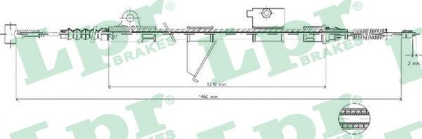 LPR C0512B - Трос, гальмівна система avtolavka.club
