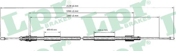 LPR C0621B - Трос, гальмівна система avtolavka.club