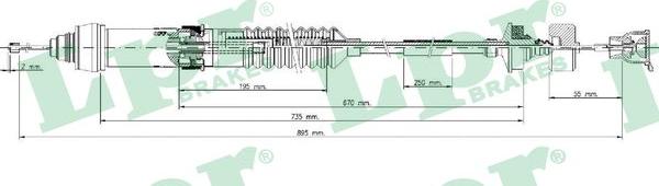LPR C0016C - Трос, управління зчепленням avtolavka.club
