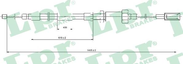 LPR C0131B - Трос, гальмівна система avtolavka.club