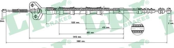 LPR C0876B - Трос, гальмівна система avtolavka.club