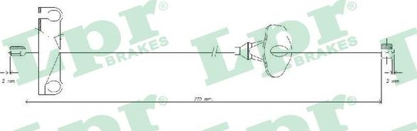 LPR C0268B - Трос, гальмівна система avtolavka.club