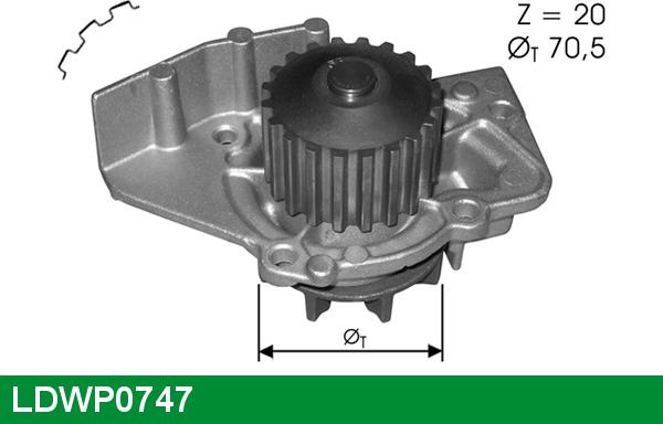 LUCAS LDWP0747 - Водяний насос avtolavka.club