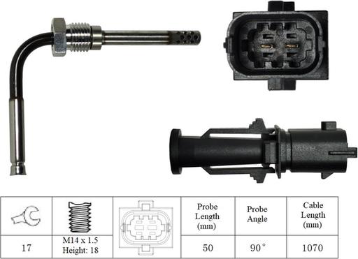 LUCAS LGS6090 - Датчик, температура вихлопних газів avtolavka.club