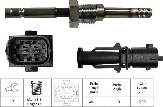 LUCAS LGS6093 - Датчик, температура вихлопних газів avtolavka.club