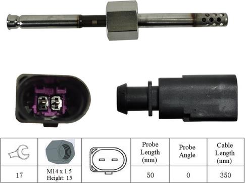 LUCAS LGS6046 - Датчик, температура вихлопних газів avtolavka.club