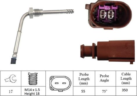 LUCAS LGS6041 - Датчик, температура вихлопних газів avtolavka.club