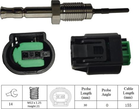 LUCAS LGS6047 - Датчик, температура вихлопних газів avtolavka.club